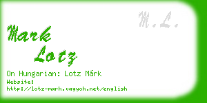 mark lotz business card