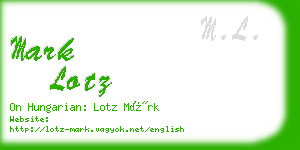 mark lotz business card